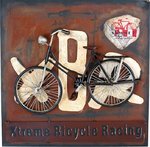 Blechschild Fahrrad 3D Vintage-Deko