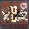 Vintage decoratie 3D Blikbord fiets